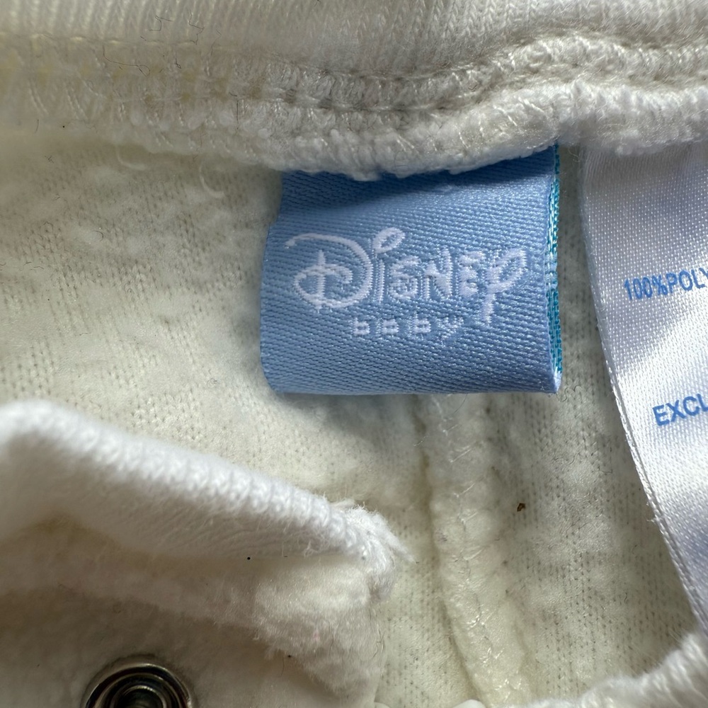Disney Baby Boy Girl Winnie the Pooh Off White Cream Winter Onesie Footie - Picture 2 of 3